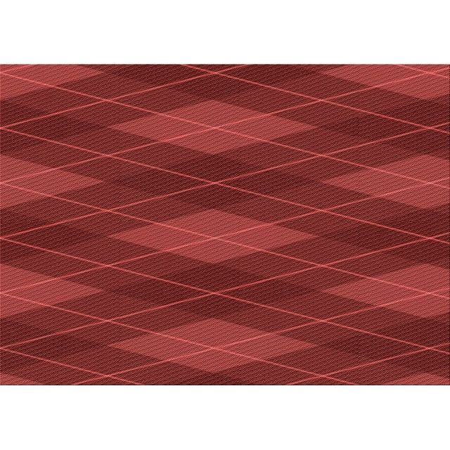 Ahgly Company Tapis Rectangulaire Lavable en Machine Intérieur Transitionnel Rouge Canneberge, 7 Pieds x 9 Pieds