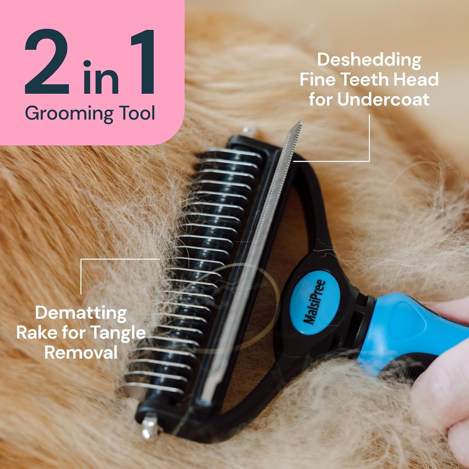 Dog brush for double coat sales