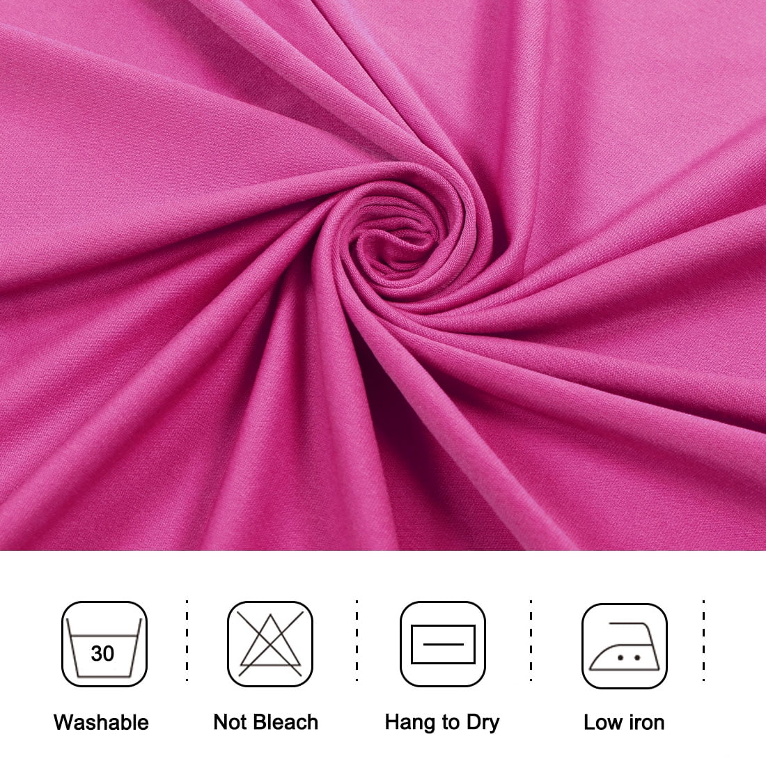 Unique Bargains 1-Piece Modern Solid Stretch Sofa Slipcover, Fuchsia