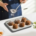 thumbnail image 3 of Baking Sheet with Rack Set (1 Pan + 1 Rack), Stainless Steel Baking Pan Cookie Sheet with Cooling Rack, Non Toxic & Heavy Duty, Healthy & Easy Clean, Oven & Dishwasher Safe - (Smallest, 9-Inch), 3 of 9