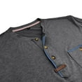 thumbnail image 4 of Men's Henley Short Sleeve Button T-Shirt Summer Vintage Lightweight T-Shirt with Pockets, 4 of 7