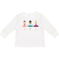 thumbnail image 3 of Inktastic Little Ballerina Trio Girls Long Sleeve Toddler T-Shirt, 3 of 5