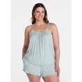 thumbnail image 2 of Joyspun Women’s Modal-Blend Ruffle Trim Cami and Shorts Sleepwear Set, 2-Piece, Sizes XS-3X, 2 of 6