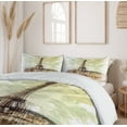 thumbnail image 6 of Ambesonne Vintage Duvet Cover Sets, Eiffel Tower Skyline, 2-Queen, Brown Beige, 6 of 7