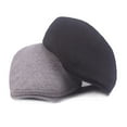 thumbnail image 5 of Audhol 1 Newsboy Mens Hat Cotton Soft Stretch Men Cap Cabbie Driving Hat for Men Black, 5 of 5