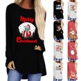 thumbnail image 4 of Pntutb Mujeres Casual Navidad Sudaderas Manga Larga Invierno Otoño tops Cozy Pullover Suéter Camisas Tee Blusa Pntutb Pntutb-7028, 4 of 5