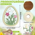 thumbnail image 2 of ERTZAE Egg Shaped Ornament,Wooden Egg Flower Decor,Easter Craft Supply,Wood Craft Decoration,Easter Wood Decoration,12PC Wooden Easter Hanging Ornaments Set,Colorful Bunny & Egg Cutouts for DIY Craft, 2 of 6