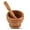 Wood Color, variant on Plastic Mortar And Pestle Set - Manual Spice Grinder, Granite Simulation Bowl - Kitchen Kit (Wood Grain Color)