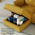 thumbnail image 4 of NYBOPAVIS Modular Sectional Sofa, 9 Seat Modular Sectional Sofa with Storage, Oversized Corduroy Sofa Couch for Living Room Yellow, 4 of 8