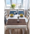 thumbnail image 3 of Blue Brown Farmhouse Rectangle Tablecloth, Vintage Retro Wooden Waterproof & StainResistant Tablecloth, Washable Oil-proof Table Cover for Dining/Party/Wedding/Camping/Buffet 60x102 In, 3 of 9