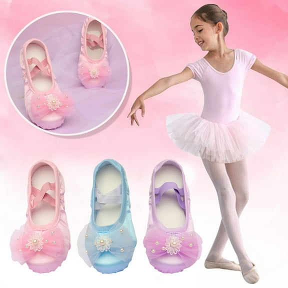 Toddler Ballet Shoes Girls Dance Shoes Ballet Slippers Ballet Performance Lace Bow Yoga Shoes Toddler Girls Shoes A 30