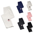 thumbnail image 2 of EnJoCho Toddler Girls Athletic Leggings High Waist Ruffle Hem Slim Fit Stretch Pants Soft Tights Suitable For School Activities Prepp𝗒 Kids Everyday Activewear, 2 of 5