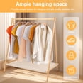 thumbnail image 6 of golytefs Wood Clothes Rack Foldable Clothing Rack Garment Rack For Entryway And Bed Room, 6 of 9