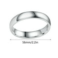 thumbnail image 2 of Bande Lisse en Acier Inoxydable Poli à Arc de 4 mm Moderne Minimaliste Pièce de Bijoux Unisexe, 2 of 4