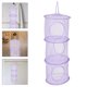 thumbnail image 1 of GOOHOCHY Organizador de bolsas de malla para ahorrar espacio, con 3 compartimentos, para juguetes y habitación infantil (morado), 1 of 8
