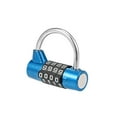 thumbnail image 4 of 4-Digit Combination Padlock, 2-inch Resettable Lock for Gate Locker Blue 2Pcs, 4 of 5