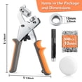 Grommet Tool Kit with Handheld Puncher, 500 Pcs 3/8 inch Heavy Duty ...