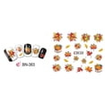 thumbnail image 1 of 12 Styles/sheet Autumn Style Yellow Maple Leaf Labels Sticker Water Transfer Nail Art Stickers Nail Decals Wraps Decorations, 1 of 3