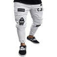 thumbnail image 1 of Fashion Men‘s Ripped Skinny Jeans Destroyed Frayed Slim Fit Denim Pants Zipper Blue M, 1 of 5