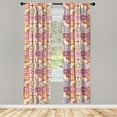 thumbnail image 3 of Ambesonne Moroccan Curtains, Italian Inspired Motif, Pair of 28"x84", Multicolor, 3 of 5