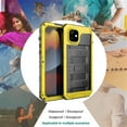 thumbnail image 5 of SaniMore Case for iPhone 11, Heavy Duty Protection IP68 Waterproof [Screen Protector] Shockproof Support Wireless Charging Hybidrd Silicone Metal Armor Miliary-Grade Drop-resistant Shell, Yellow, 5 of 7