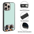 thumbnail image 2 of WIRESTER Shockproof Soft Rubber Cover Case for Apple iPhone 16 Pro Max 6.9" 2024, Animal Merle Aussie Australian Shepherd Dog On Aero Blue Background, 2 of 5