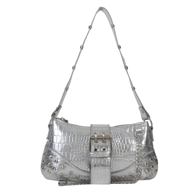 Bolso Punky La Cadena Del Bolso La Axila La Las Mujeres para Las Diarias Del (plata)