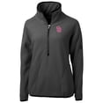 thumbnail image 2 of Women's Cutter & Buck Gray San Diego Padres City Connect Cascade Eco Sherpa Half-Zip Pullover Jacket, 2 of 3