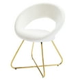 thumbnail image 5 of Side Dining Chair, Set of 2, White Gold, Velvet, Modern Contemporary, Kitchen Room Cafe Bistro Restaurant Hospitality, 5 of 8
