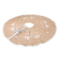 thumbnail image 3 of Vintage Fabric Burlap Christmas Tree Skirt Stands  Ornament Decor 80cm, 3 of 6