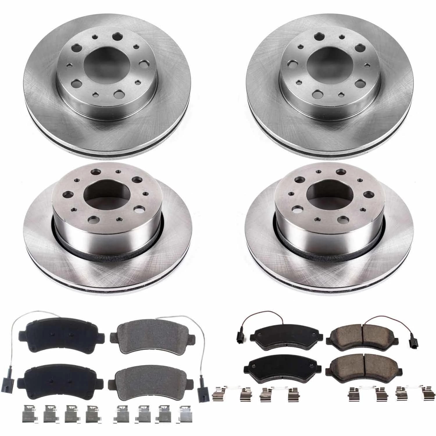 PowerStop Front and Rear Stock Replacement Brake Pad and Rotor Kit Fits: Select Models KOE7305