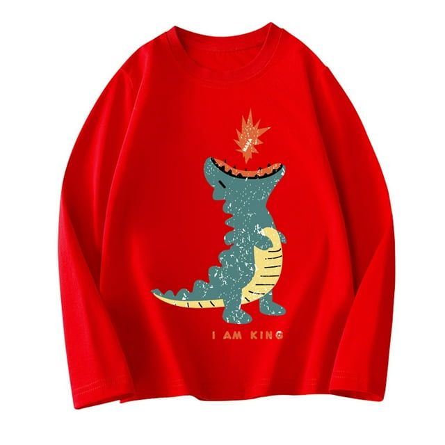 SGFCWSX Blouse for Toddler Girls Fun & Vibrant Designs Pullover Regular Fit Tops for Girls Red