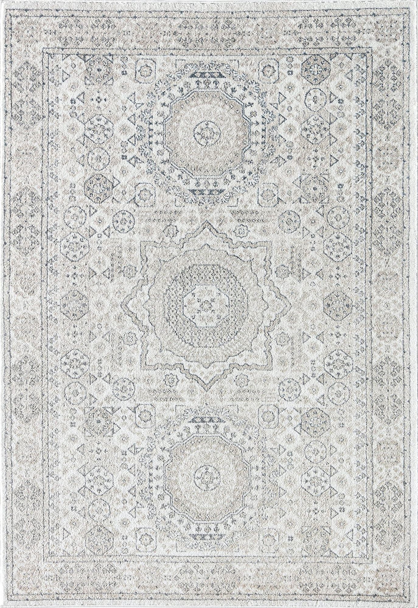 Harper HY60L Balboa Mist Abstract Vintage Beige Area Rug, 2'6" x 8'