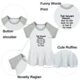 thumbnail image 2 of That Awkward Moment Funny Dresses For Baby, Newborn Babies Skirts, Infant Princess Dress, 0-24M Kids Graphic Clothes (Gray Raglan Dresses, 6-12 Months), 2 of 5