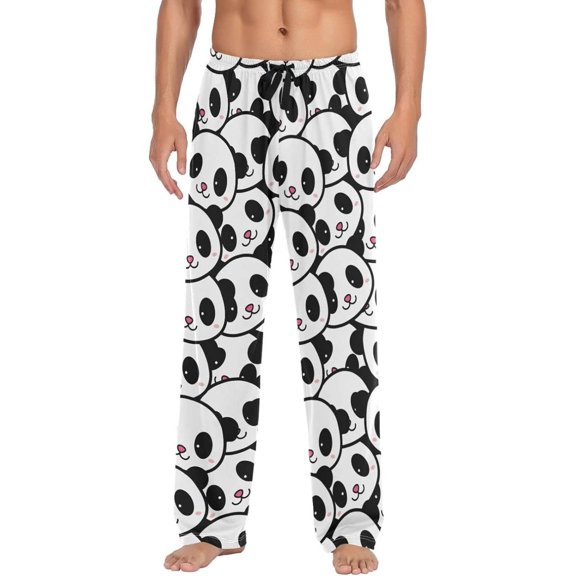 GZHJMY Panda Pajama Pants for Men, Lounge Pants Lightweight Men Pajama Bottoms with Drawstring Pockets, Christmas New Year Birthday Gifts, X-Large