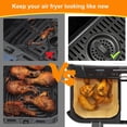 thumbnail image 2 of DECHEENG Air Fryer Liners, Disposable Paper Liner for Ninja Dual, Rectangle for Ninja DZ201/DZ401, 100 Sheets, 2 of 7