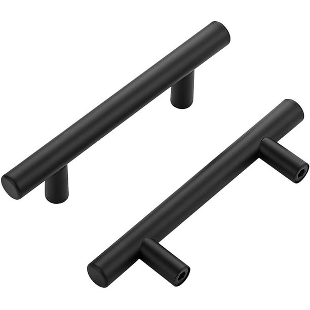 5 Matte Black Cabinet Pulls Stainless Steel Cabinet Handles 5 Inch Length Matte Black Drawer Pulls 3inch Hole Center Kitchen Drawer Pulls Walmart Com Walmart Com