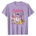 thumbnail image 3 of Pop cazadora para niña Demon Hunters Boys Girls Fashion Round-Neck Group Panels T Shirt （Purple）, 3 of 4