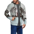 thumbnail image 2 of Naloa Adorable Puppy Portrait Men’s Hoodies, Zip up Hoodie, Sweatshirts,Hoodies for Men Sizes S-3XL-Large, 2 of 5