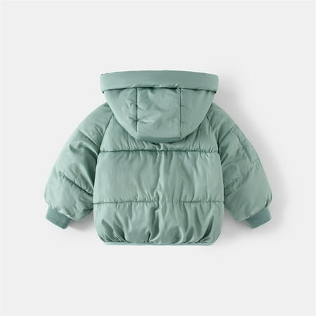 

TOWED22 Baby Coat Toddler Baby Boys Girls Fleece Warm Hoodies Jacket Winter Overcoat Zipper Up Cardigan Coat Fall Sweatshirt 1-6Y Green
