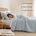 thumbnail image 4 of IR Imperial Rooms 3-Piece Linen Quilt Set, Ultrasonic Embossed Bedspread Soft Lightweight Coverlet, King, Grey, 4 of 10