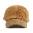 thumbnail image 4 of Baqcunre Clearance! Baseball Cap, Faux Lamb Wool Baseball Cap for Men Women Teddy Fleece Sports Hats Warm Winter Outdoor Travel Gift, Womens Baseball Caps, Sun Hats for Women, 4 of 9