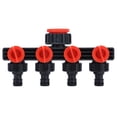 thumbnail image 2 of Hose Splitter, Wide Application  Easy Installation  Sealing Leakproof Hose Connector 4 Outlets  For Roof Cooling For Farms For Gardens, 2 of 8