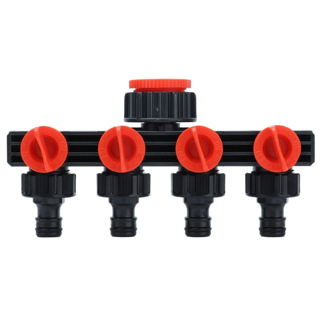 Conector de vía, manguera de grifo de 4 vías Conector de manguera Accesorio de riego Diseñado con precisión Jadeshay A