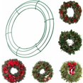 thumbnail image 2 of Marco de alambre para guirnalda de 14 pulgadas, anillos redondos de metal para hacer oropel, color verde, para decoración de fiestas navideñas, paquete de 2, 2 of 5