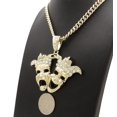 thumbnail image 3 of Laugh Now Cry Later Clown Pendant with 6mm Cuban Chain Necklace, Gold-Tone, 24", 3 of 3