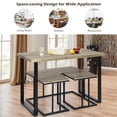thumbnail image 6 of Giantex 4 Piece Dining Table Set, Counter Height Table Set, Space-saving Dining Table Set for Kitchen, Dining Room, Restaurant, Oak Grey, 6 of 8