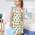 thumbnail image 4 of Balery Tiger Leaves Camisón de princesa para niñas, pijama de algodón con mangas abullonadas, suave y bonito.-Small, 4 of 6