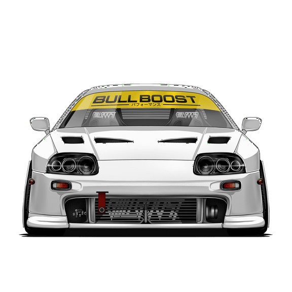 Bull Boost Vinyl Window Banner - Modern