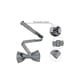 thumbnail image 3 of Conjunto de corbata de color sólido para hombres INSPIRE CHIC, corbata de moño preatado y pañuelo de bolsillo para el Día del Padre, corbatas para bodas y negocios, gris oscuro, talla única, 3 of 7